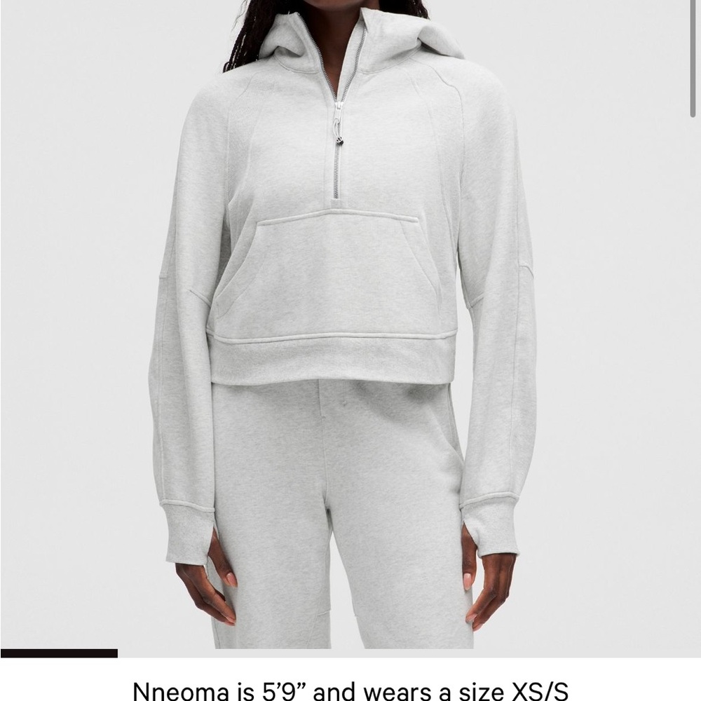 Lululemon Gray Scuba 1/2 zip Hoodie